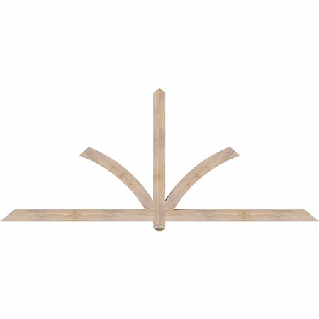 Ekena Millwork Redmond Smooth Timber Gable Bracket, Douglas Fir, 96"W x 40"H x 3 1/2"D x 3 1/2"F, 10/12 Pitch GBW096X40X0404RED00SDF